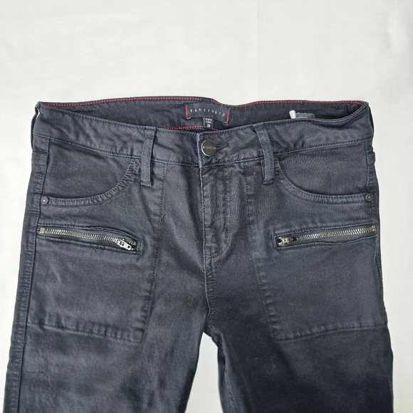 Sanctuary "Ace Utility" Black Skinny Mid/Hi Rise Stretch Womens Jeans Size 28 - Picture 3 of 12